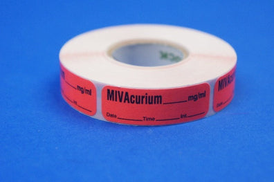 Shamrock MIVAcurium Anesthesia Labels 1/2
